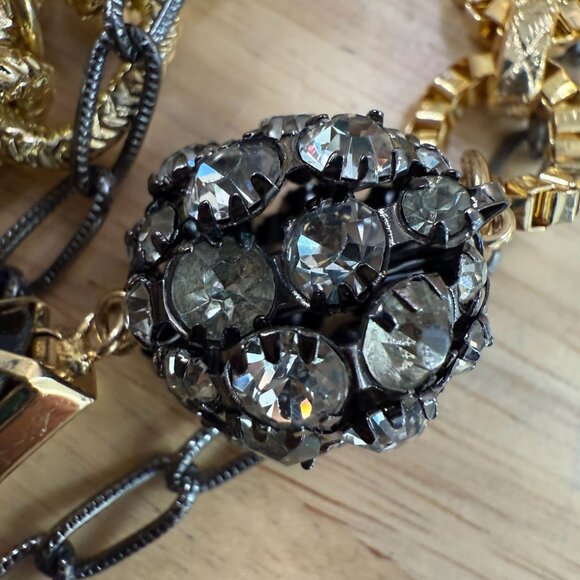 Chicos Maximal Necklace, Layered, Glam, Statement, Gold Tone & Faux Pearl, Bold - Picture 16 of 16